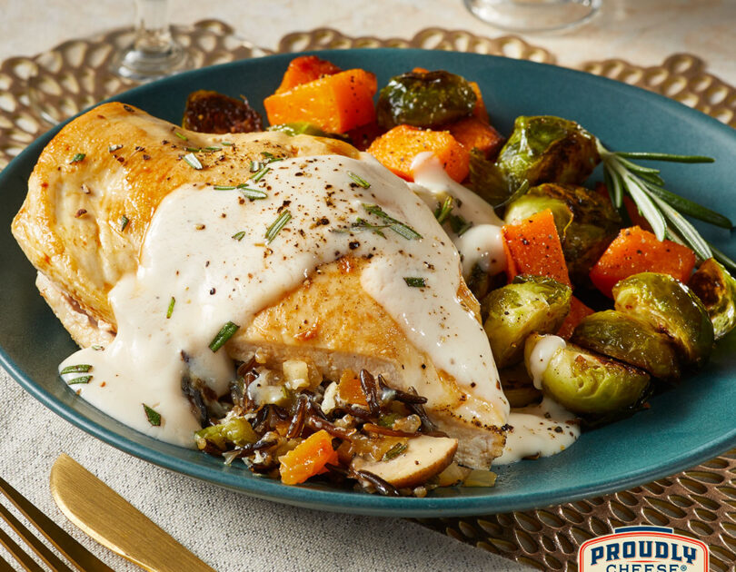 Chicken with Asiago-Wild Rice Stuffing