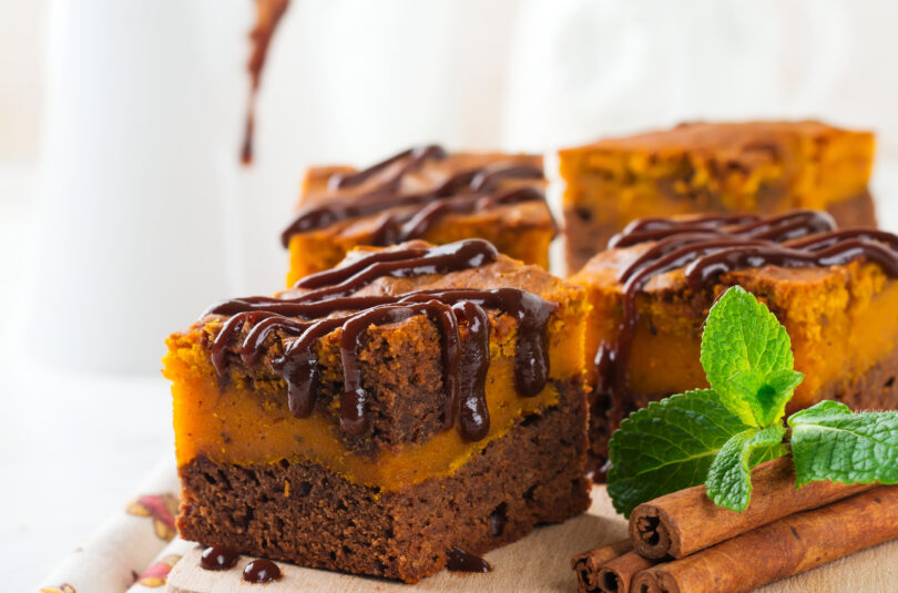 Pumpkin Chai Chocolate Swirl Brownies