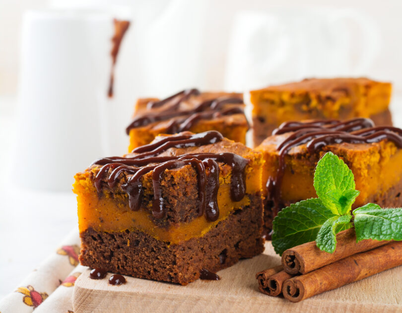 Pumpkin Chai Chocolate Swirl Brownies