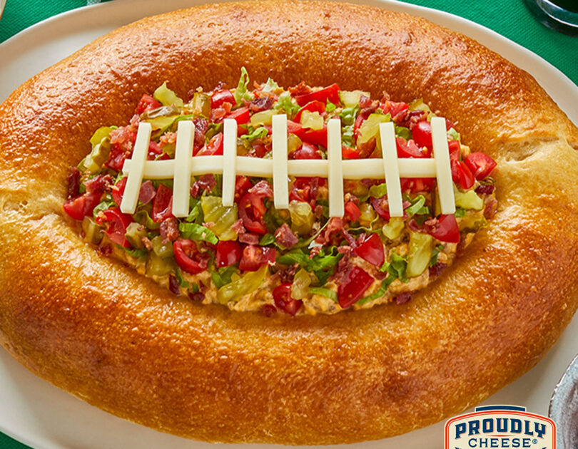 Bacon Cheeseburger Football Dip