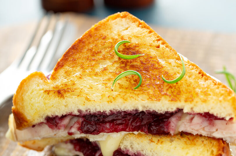 Grilled cheese with turkey and cranberry sauce Blueberry & Balsamic Grilled Cheese Sandwich